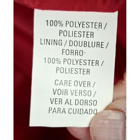 Anne Klein Blazer 10 Red Peplum Back Classic One Button Jacket Workwear Pockets - Picture 8 of 16